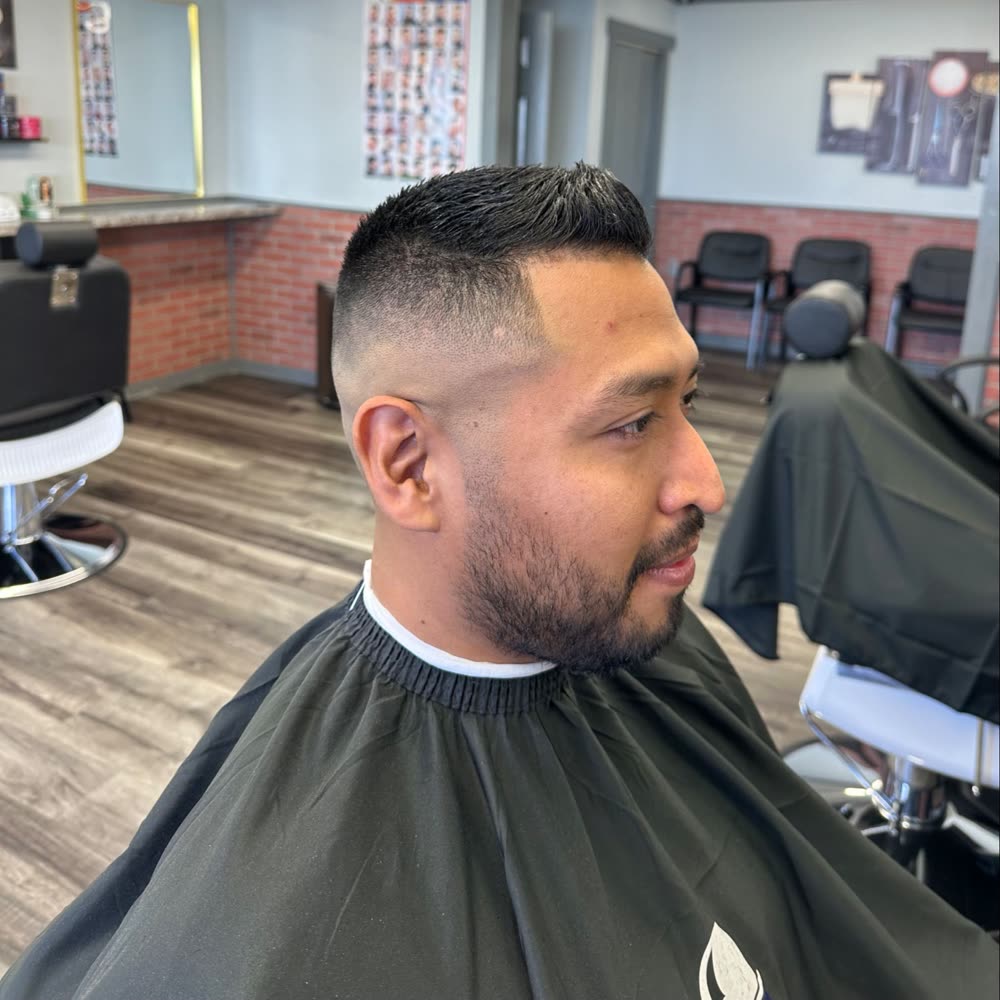 Classic men's cut with a beard trim